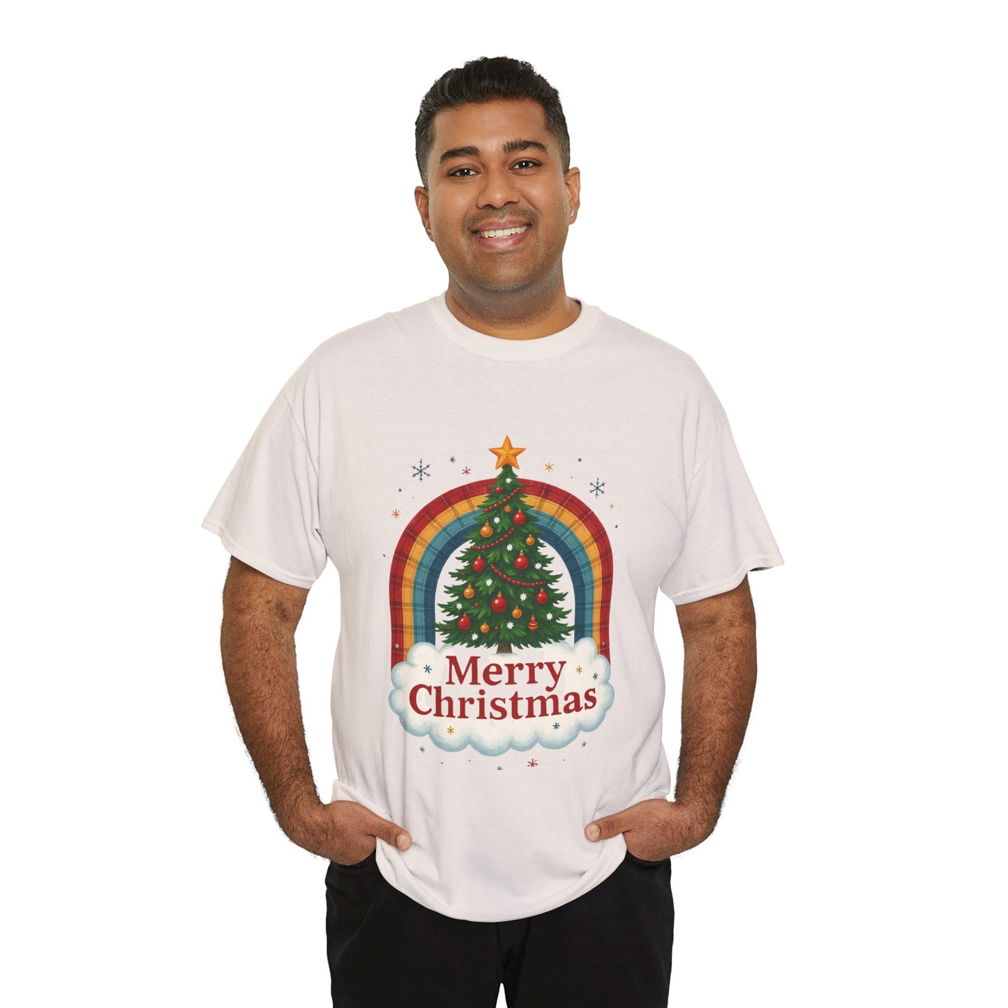 Christmas Rainbow Unisex Tee - Merry Christmas Tree