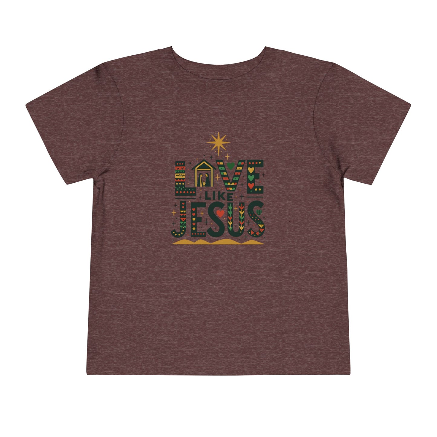 Toddler Christmas Tee - Love Like Jesus Nativity Scene Shirt