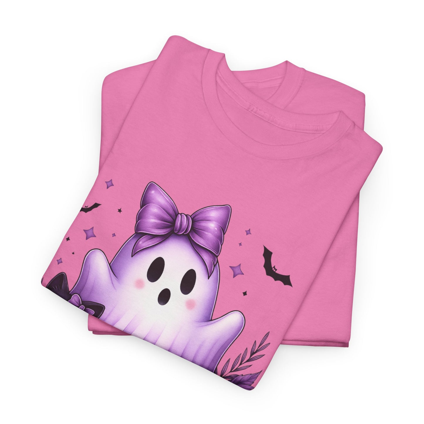 Pastel Halloween Ghost Cat Tee