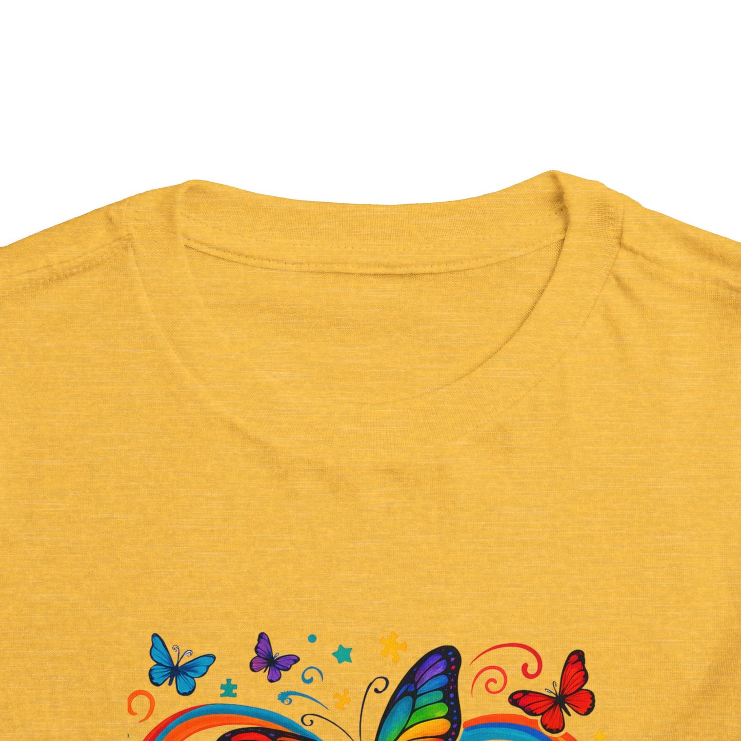 Toddler Tee - Neurodiversity is Beautiful Butterfly Rainbow Puzzle Piece Tee