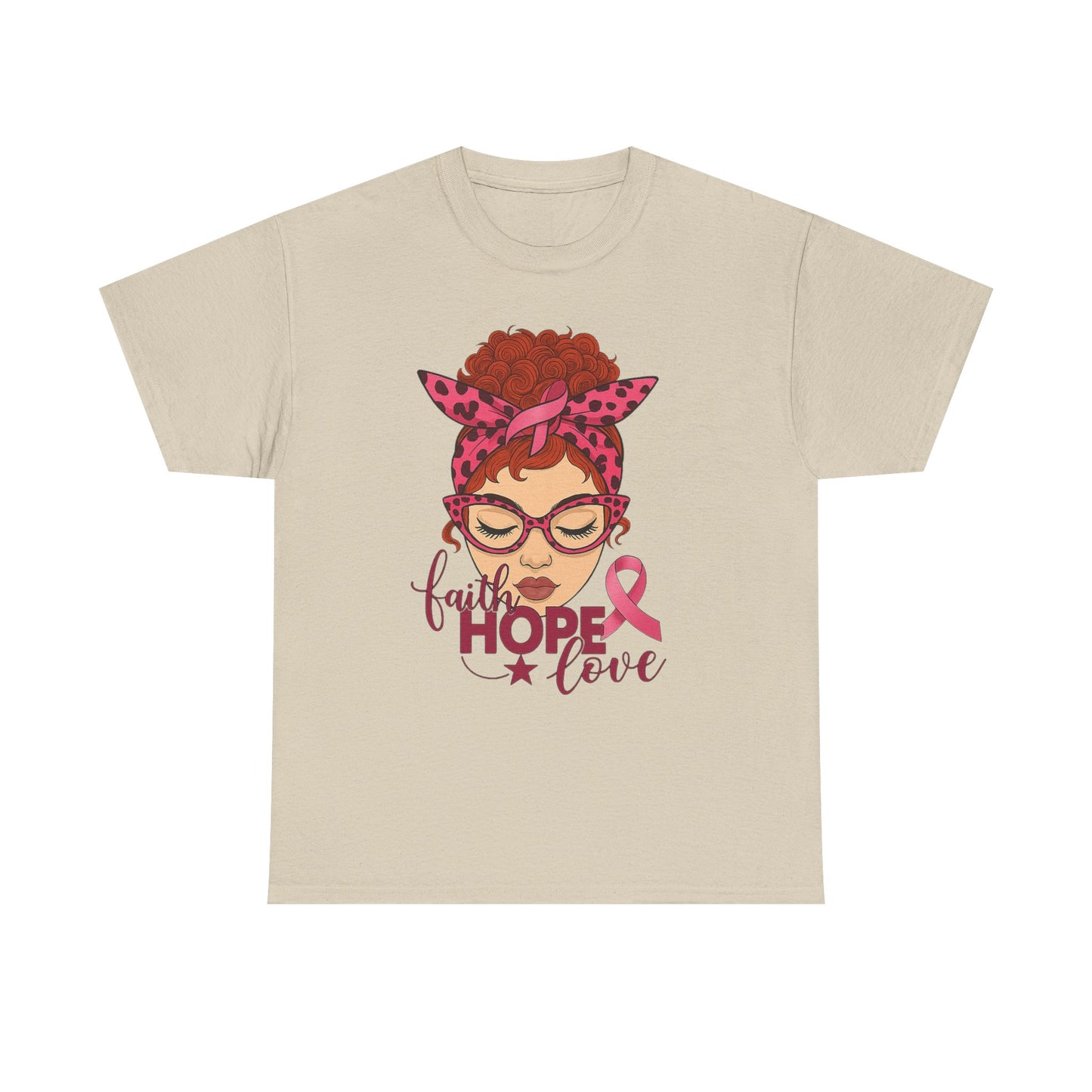 Hope, Faith & Love: Pink Ribbon Awareness Tee