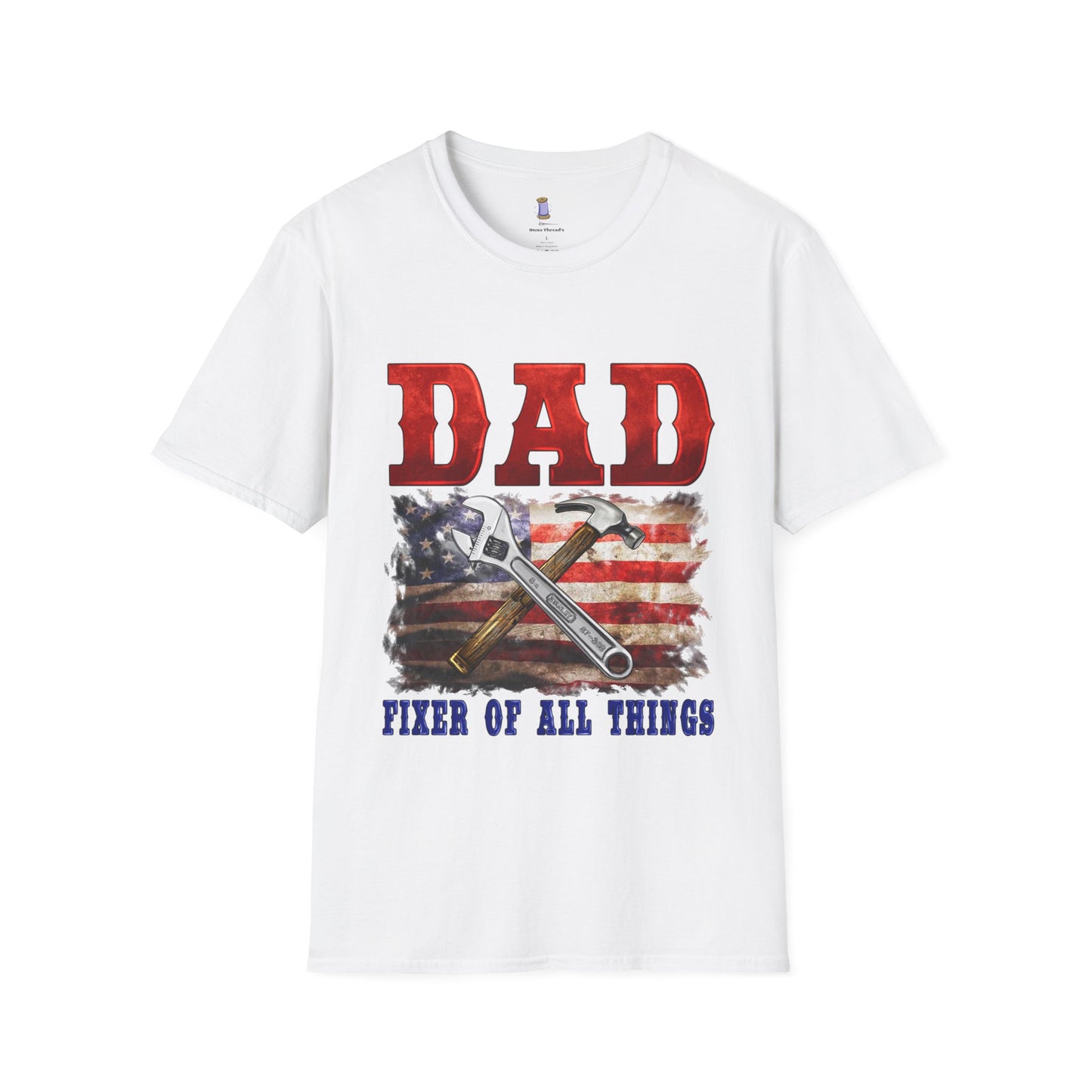 Patriotic Dad T-Shirt | Fixer of All Things Gift | Father's Day, Independence Day, Birthday Present, Casual Wear, Dad Apparel