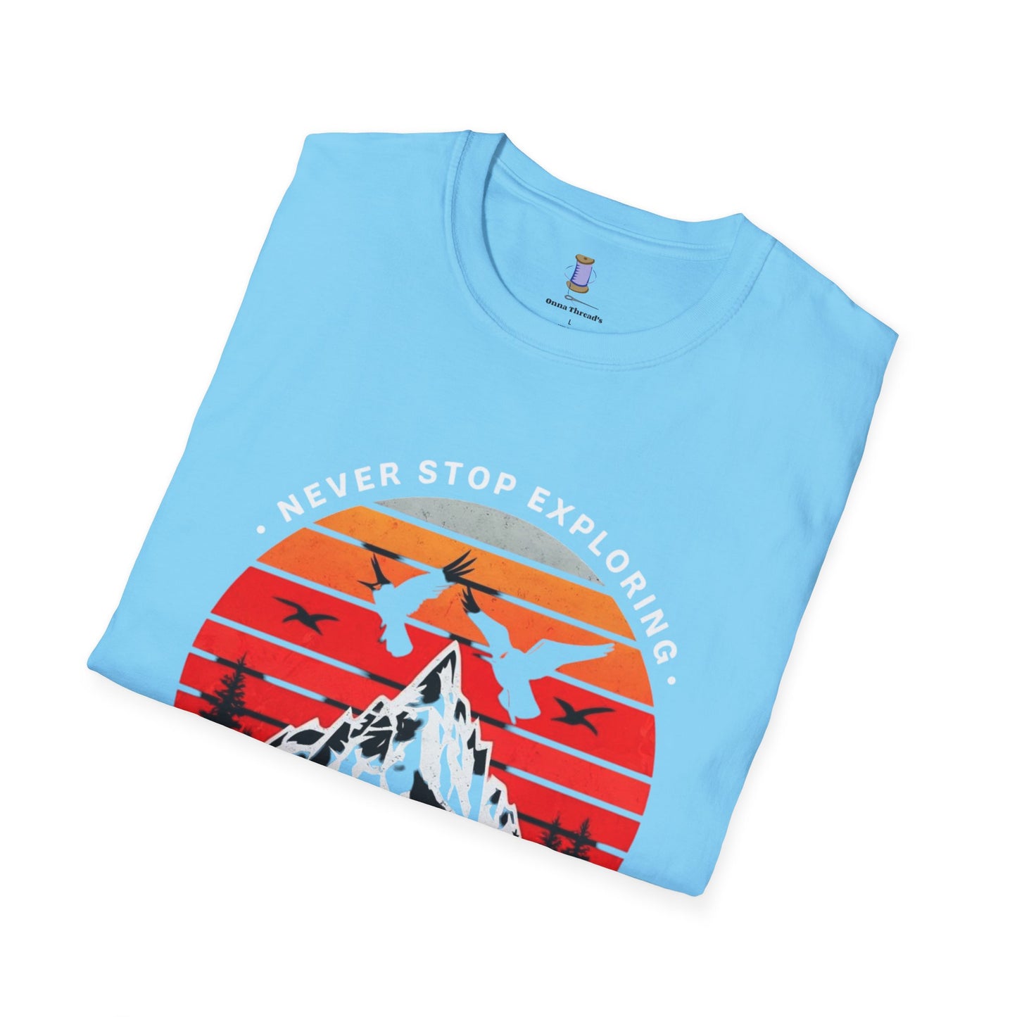 Adventure Awaits T-Shirt | Unisex Softstyle Tee | Perfect for Travel Lovers, Outdoor Adventures, Camping, Nature Gifts, Explore