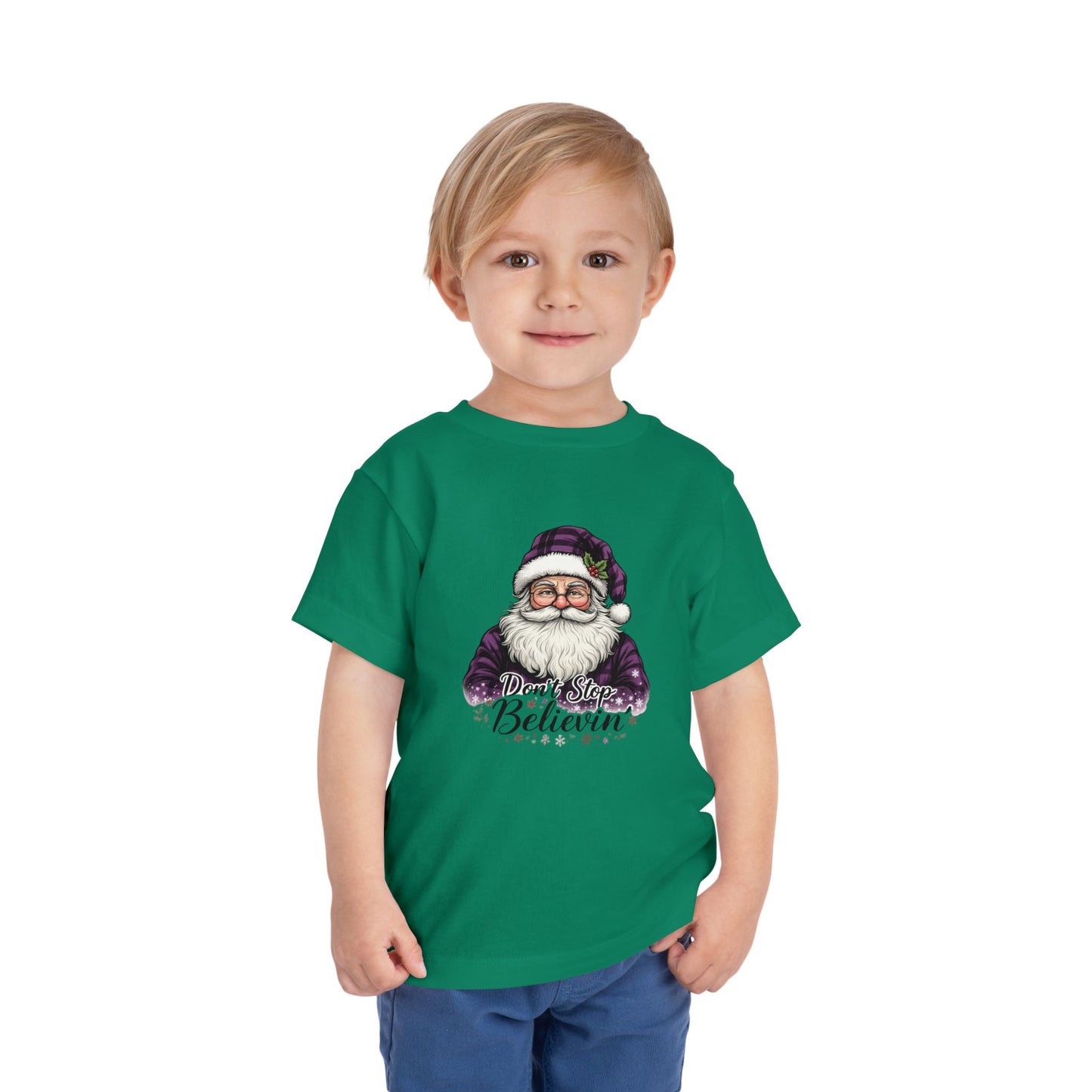 Santa's 'Don't Stop Believin' Toddler Christmas Tee