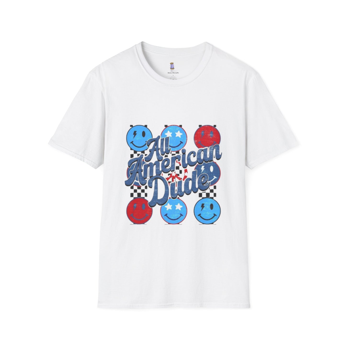 All American Dude Unisex T-Shirt, Patriotic Tee, Summer Fashion, Gift for Him, July 4th Celebration, Casual Wear