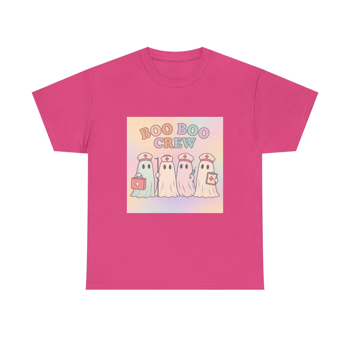 Boo Boo Crew Nurse Ghost T-Shirt – Cute Pastel Halloween Medical Tee