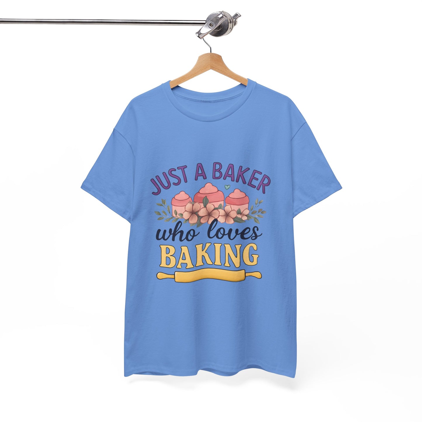 Baking Lover Tee with Cupcake and Rolling Pin Design
