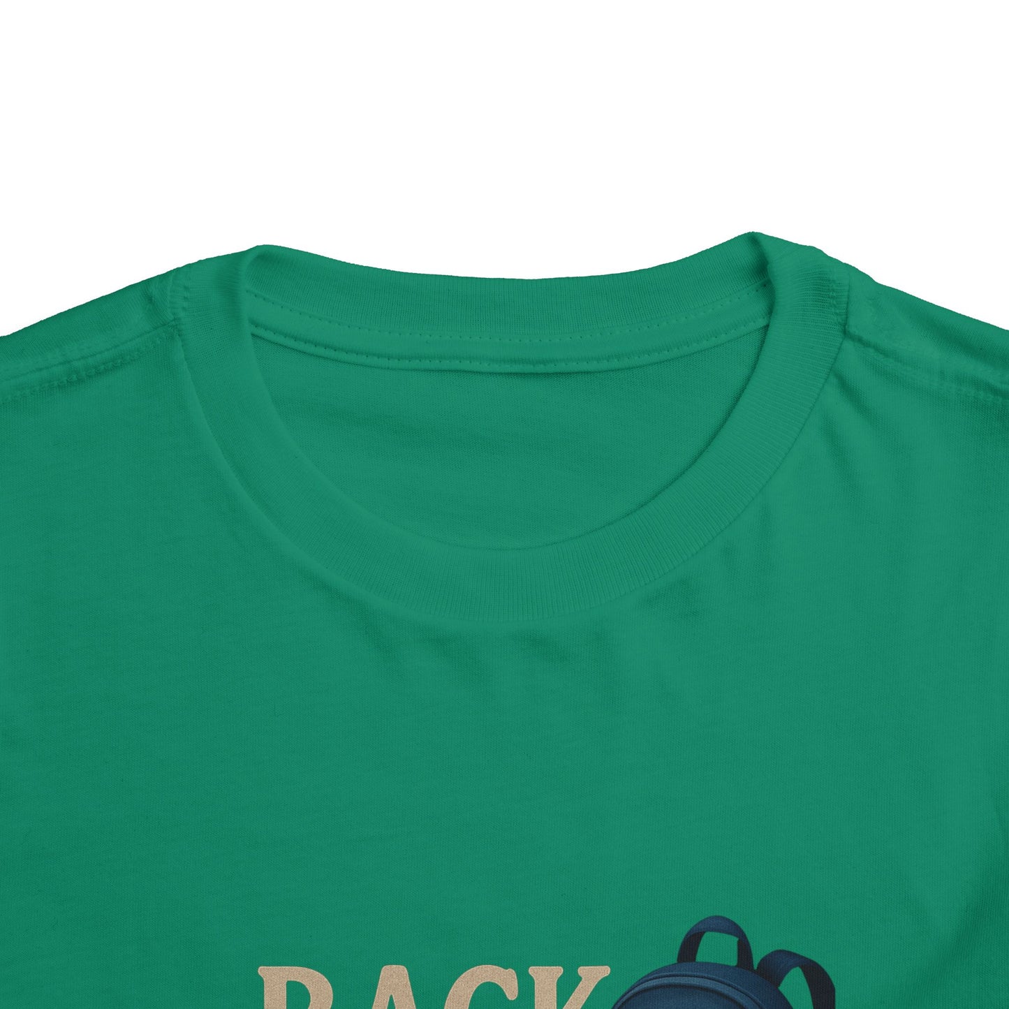 Toddler Tee Back to School Shirt with Backpack, Apple, Pencil, and Book Design