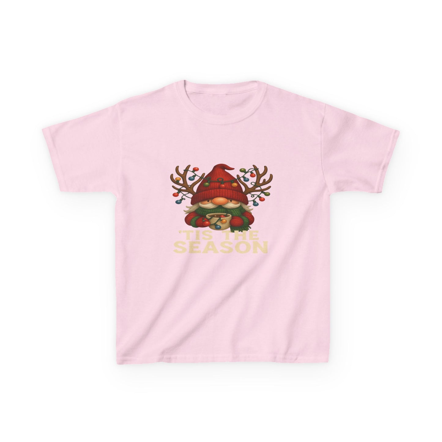 Gnome Dino 'Tis The Season Kids Christmas Tee