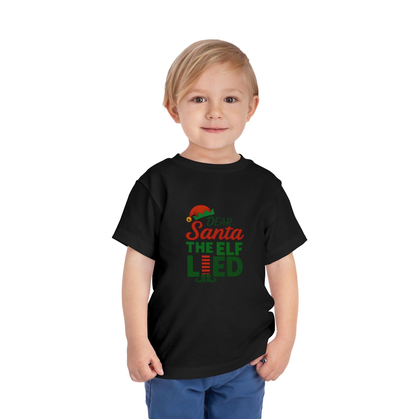 Dear Santa The Elf Lied Toddler Christmas Tee