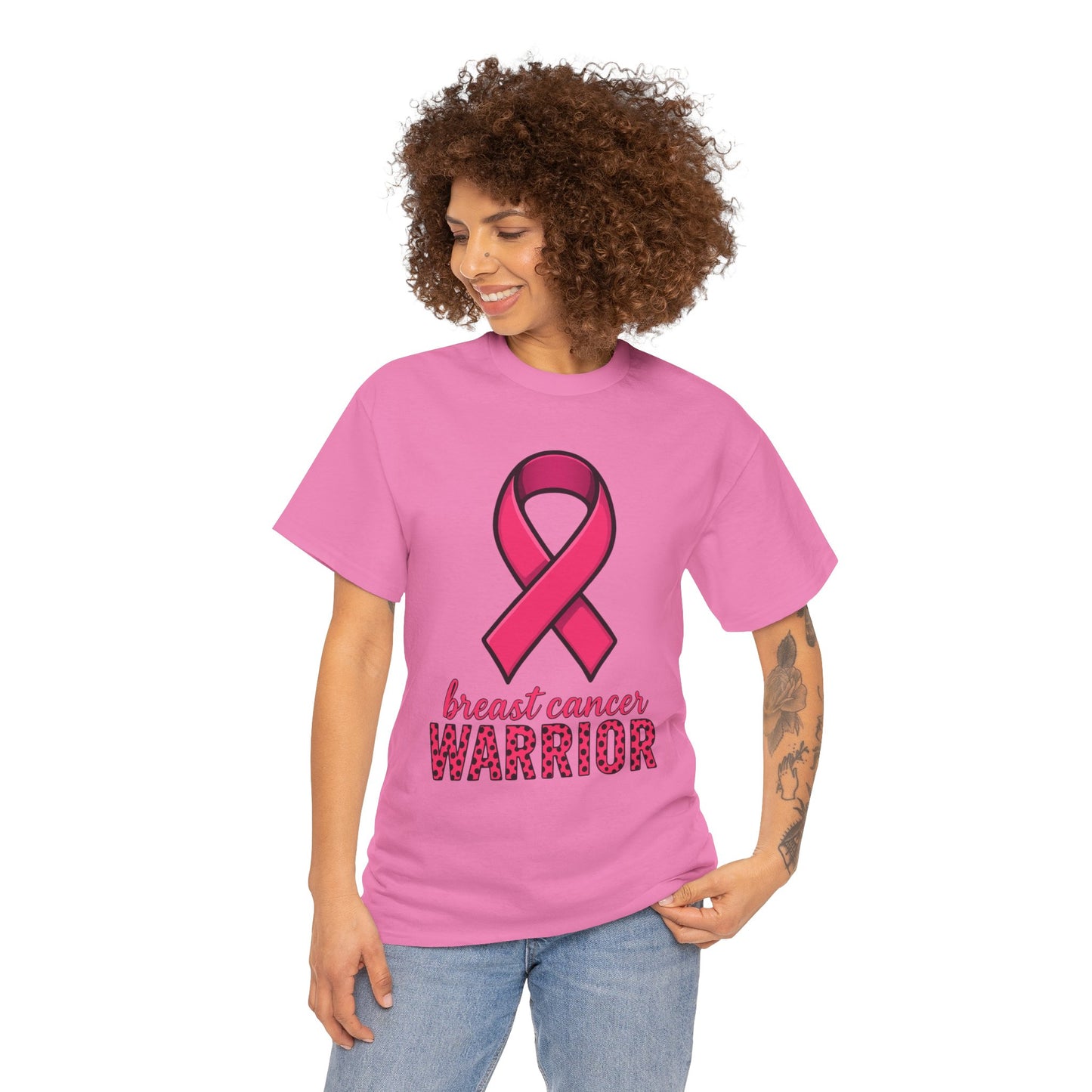 Breast Cancer Warrior Pink Ribbon Tee