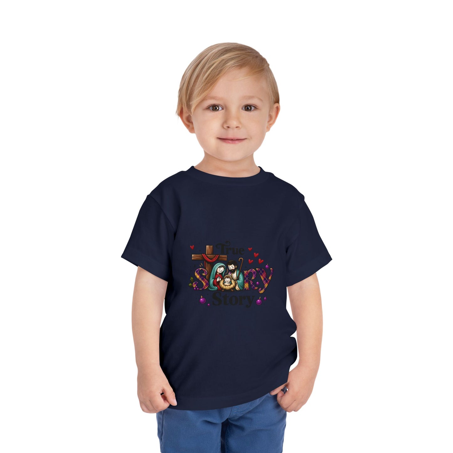 True Story Nativity Toddler Christmas Tee