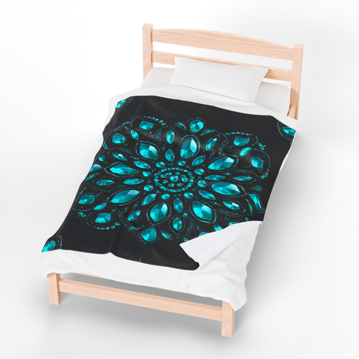 Luxe Velveteen Plush Blanket - Cozy Home Decor, Mandala Design, Gift for Her, Perfect for Winter, Soft Throw Blanket