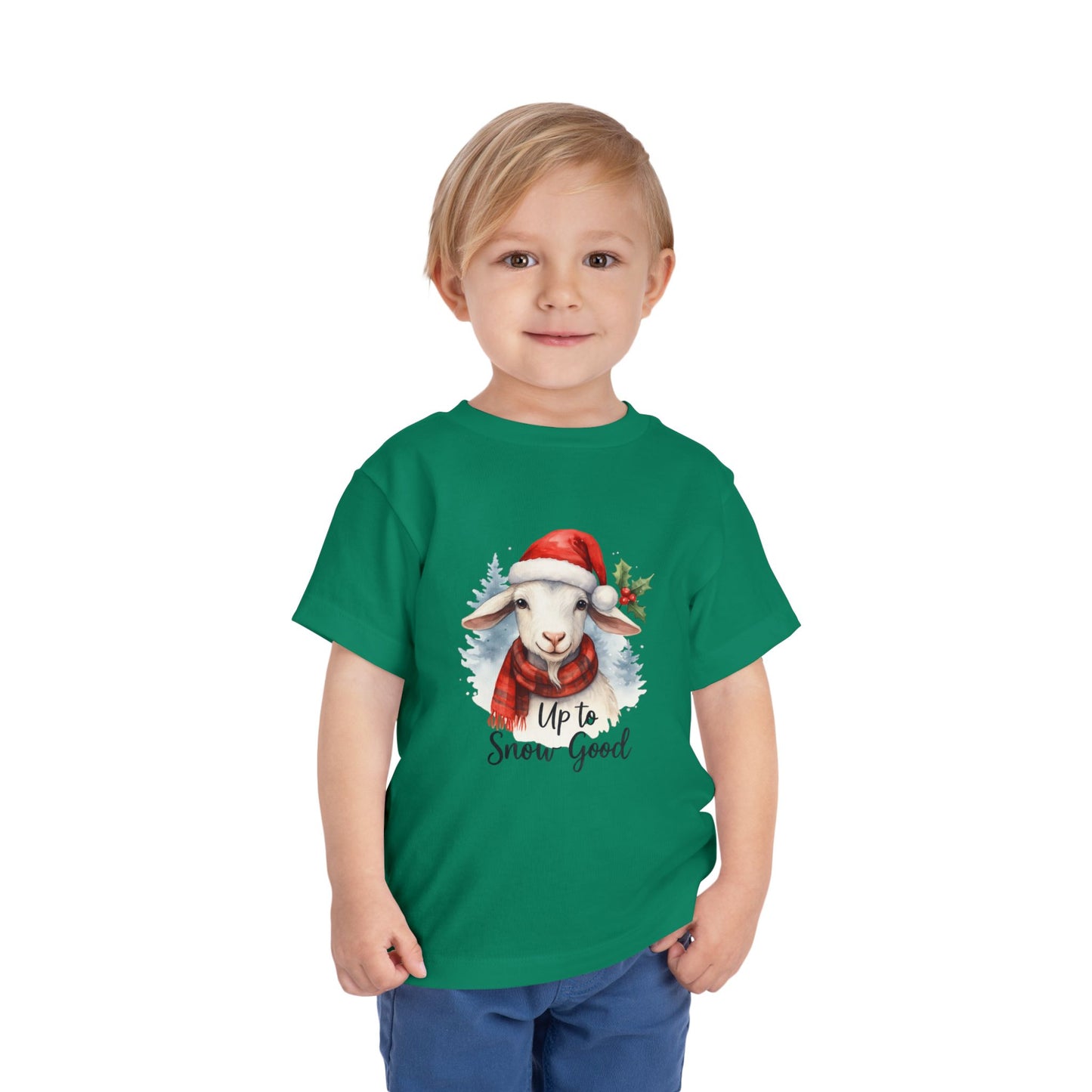 Up to Snow Good Goat Toddler Christmas Tee