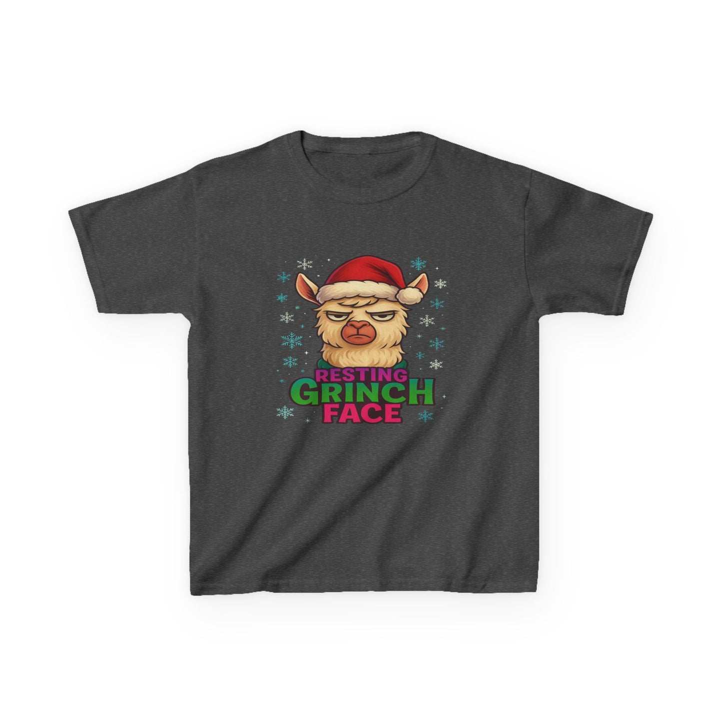 Grumpy Llama Christmas Tee - Resting Grinch Face