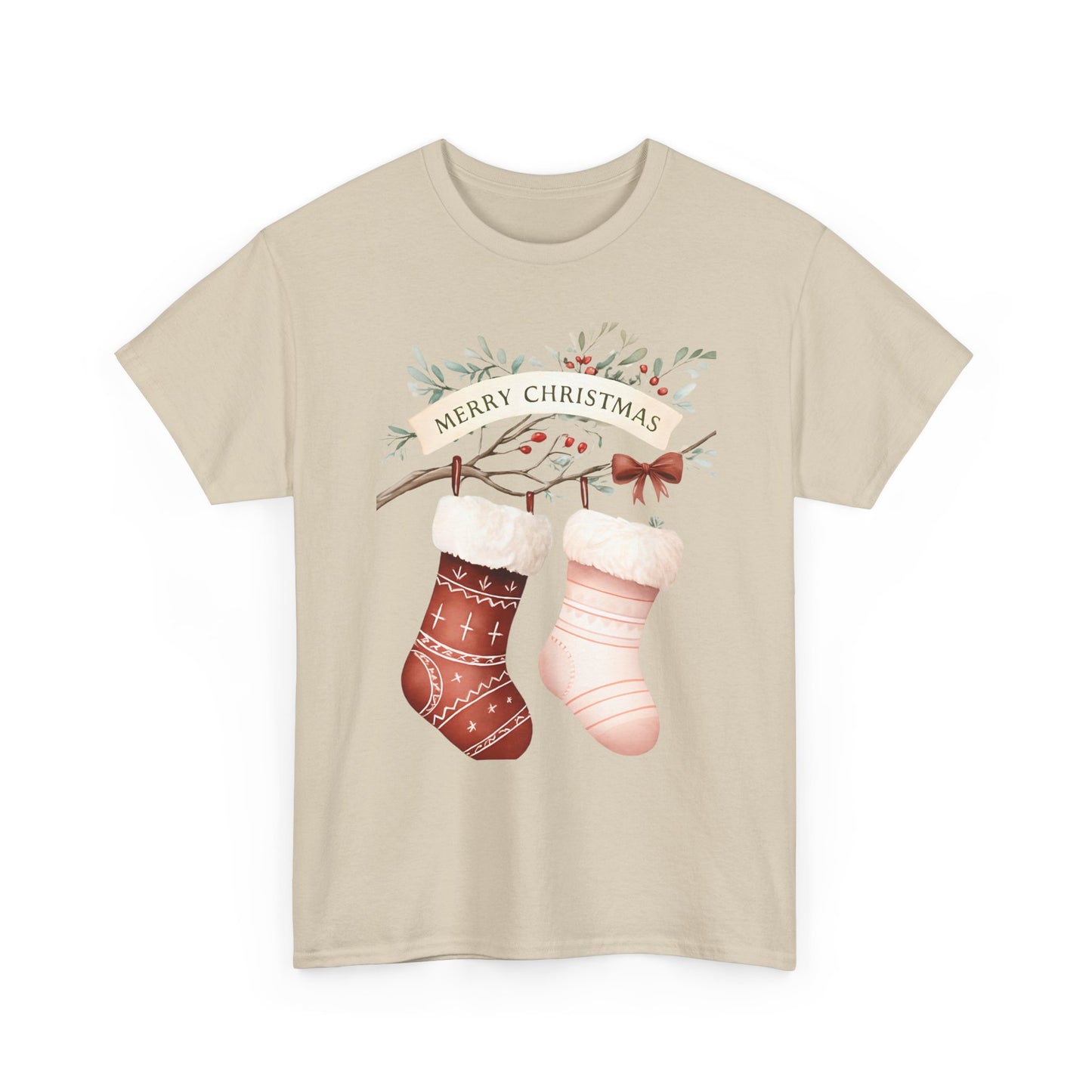 Watercolor Christmas Stocking Tee - Hope & Love