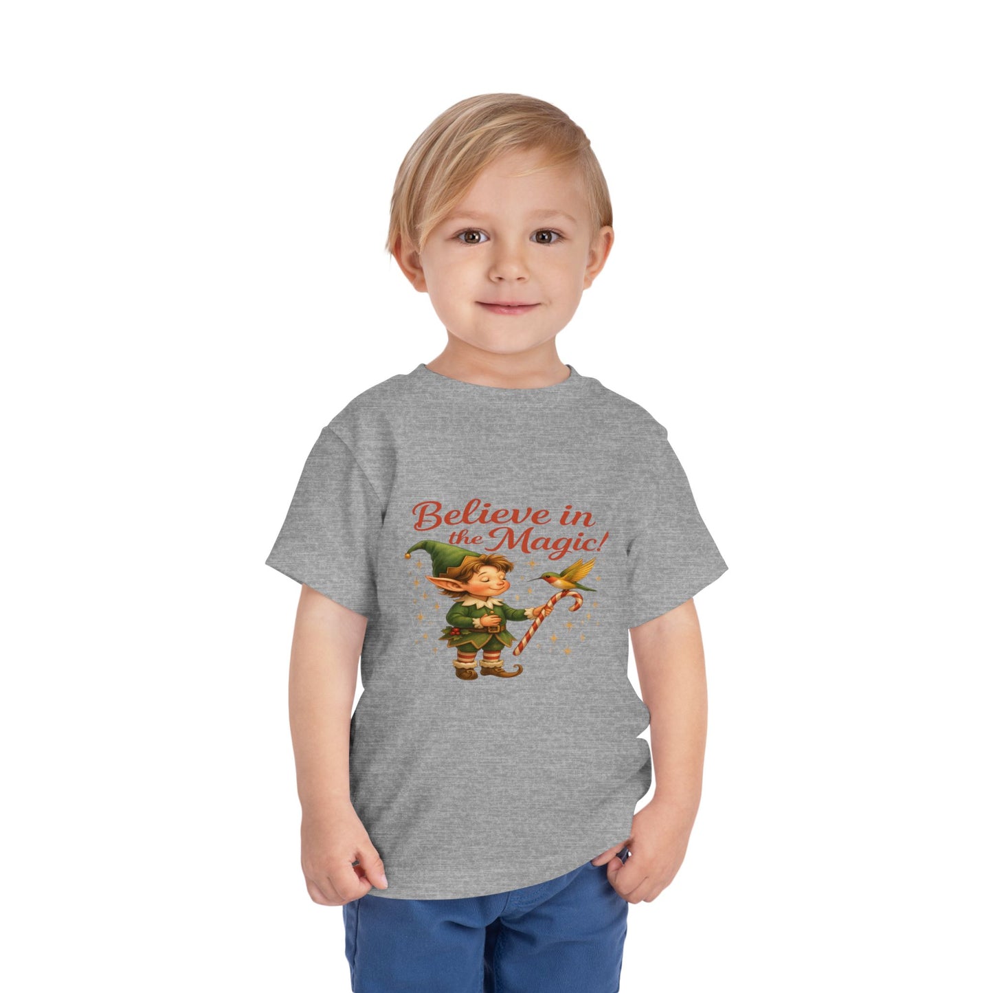 Elf & Hummingbird Christmas Tee - Believe in Magic!