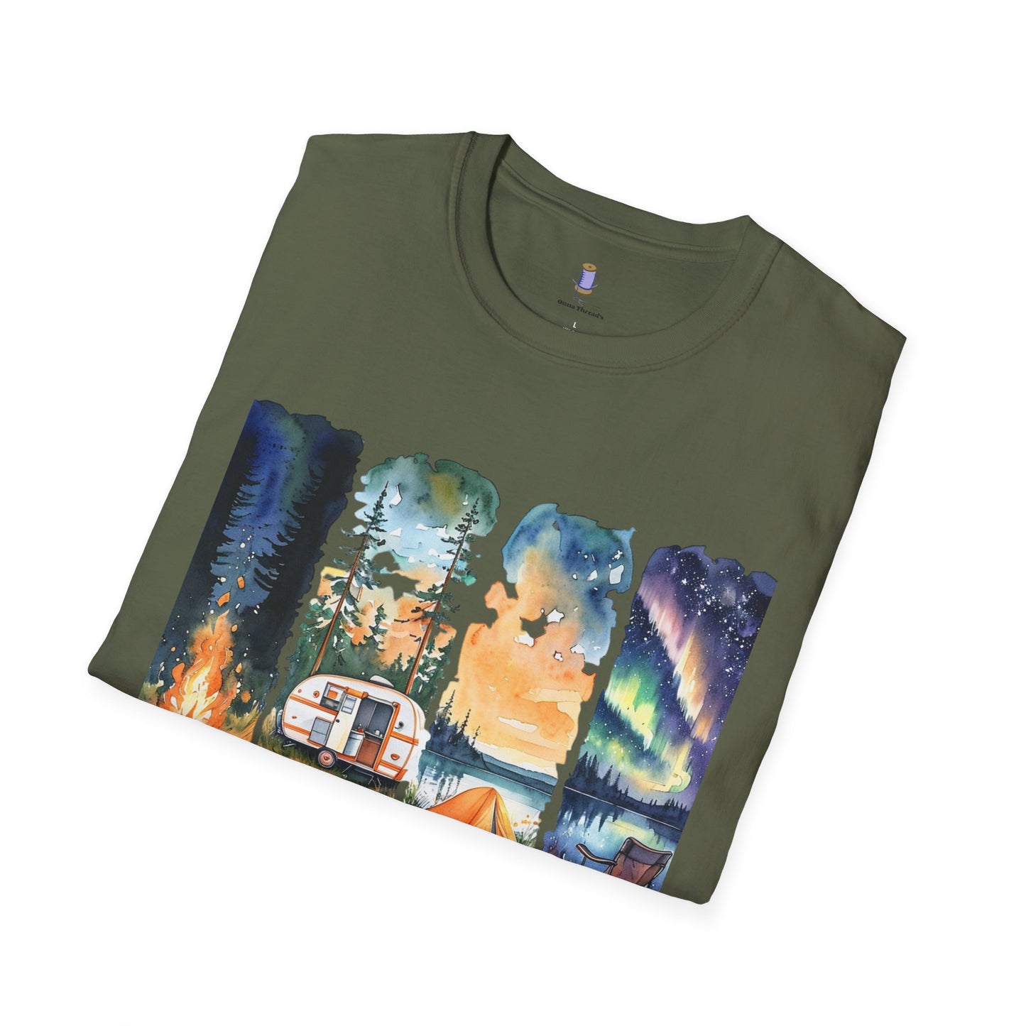 Camping Life Unisex Softstyle T-Shirt, Outdoor Apparel, Adventure Wear, Summer Camping Gear, Nature Lover Gift