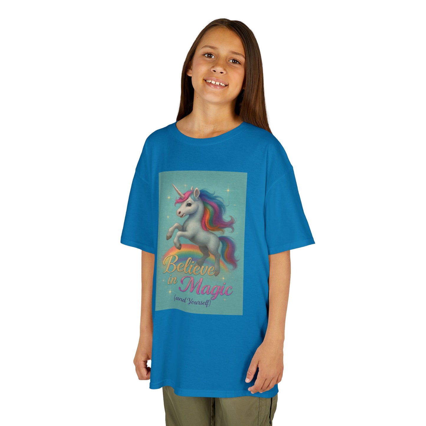 Unicorn Magic Kids Tee - Believe in Magic, Kids T-Shirt, Unicorn Shirt, Birthday Gift, Playtime Apparel