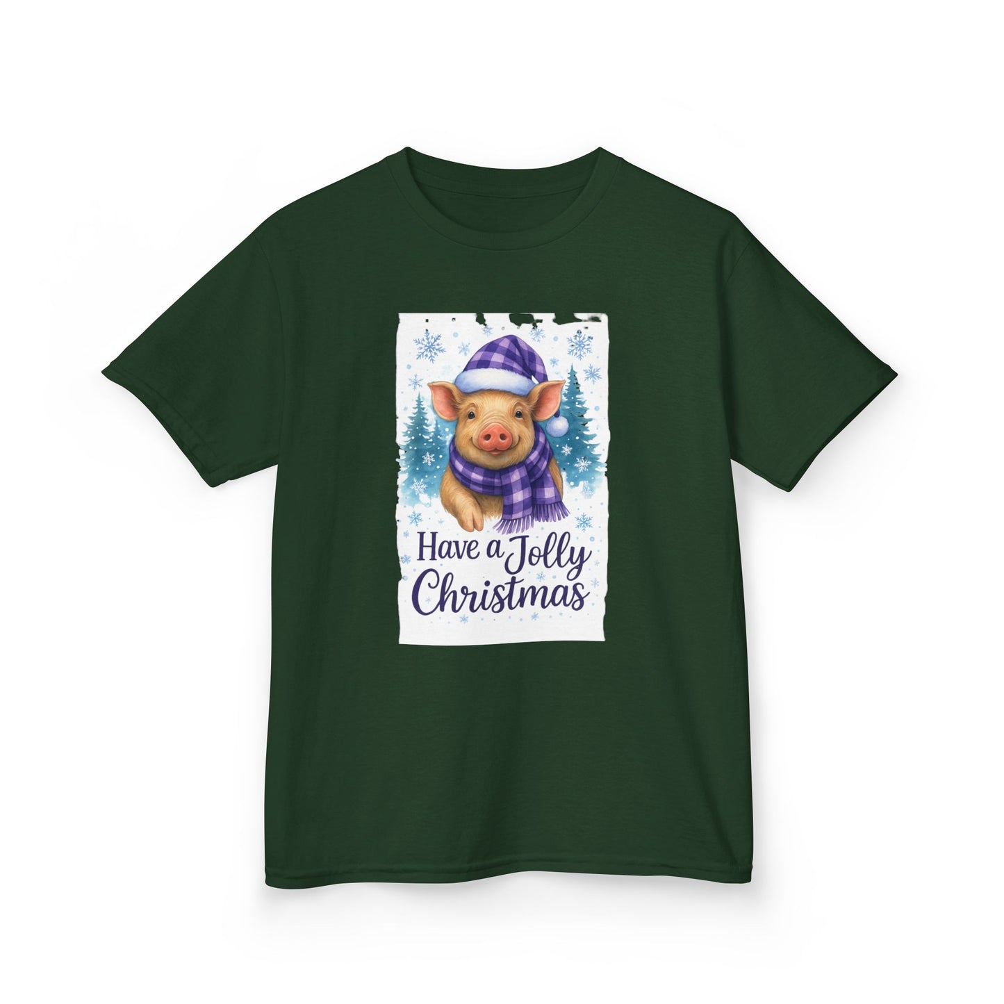 Jolly Pig Christmas Tee - Kids Holiday Shirt