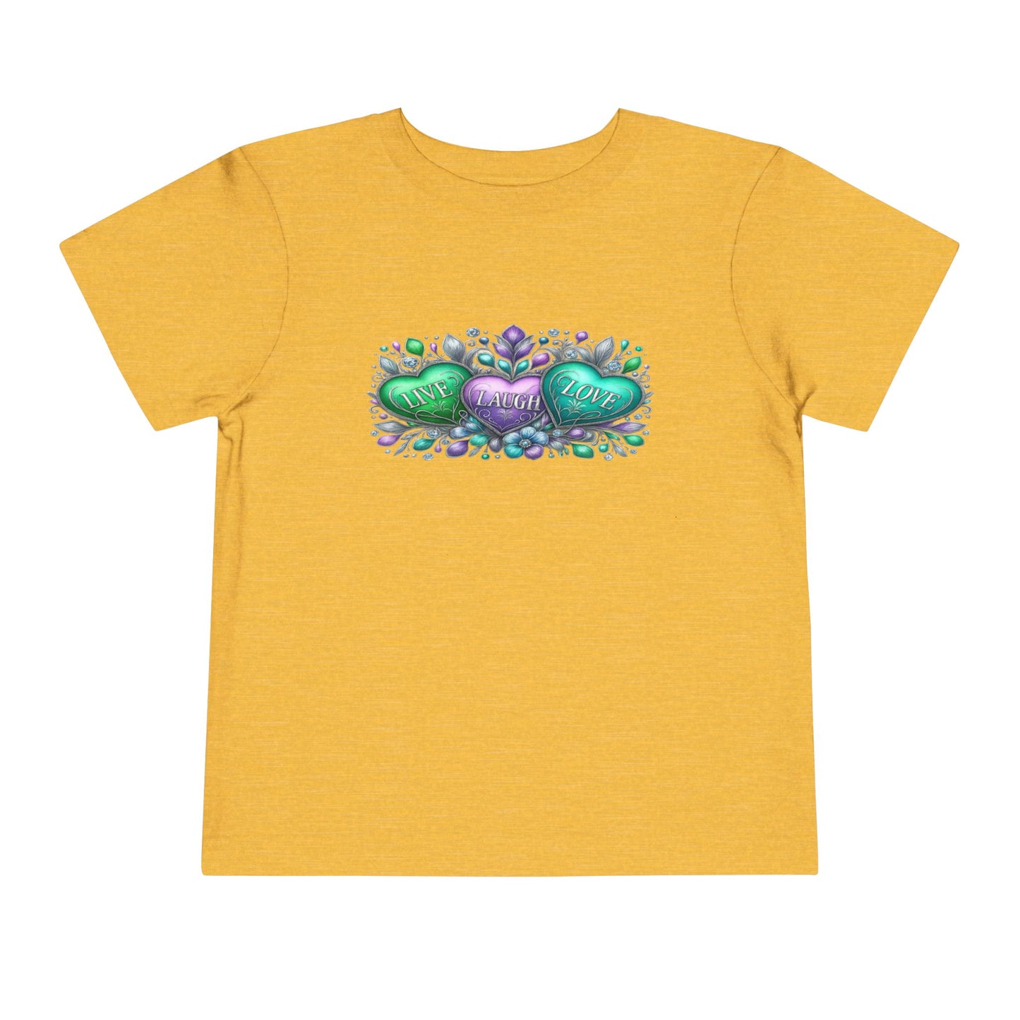 Toddler Tee Live Laugh Love Floral Design