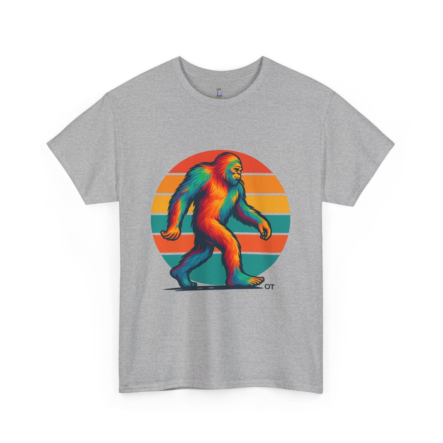 Colorful Bigfoot Unisex T-Shirt, Fun Graphic Tee for Nature Lovers, Perfect for Holidays, Festivals, Camping, Gifts