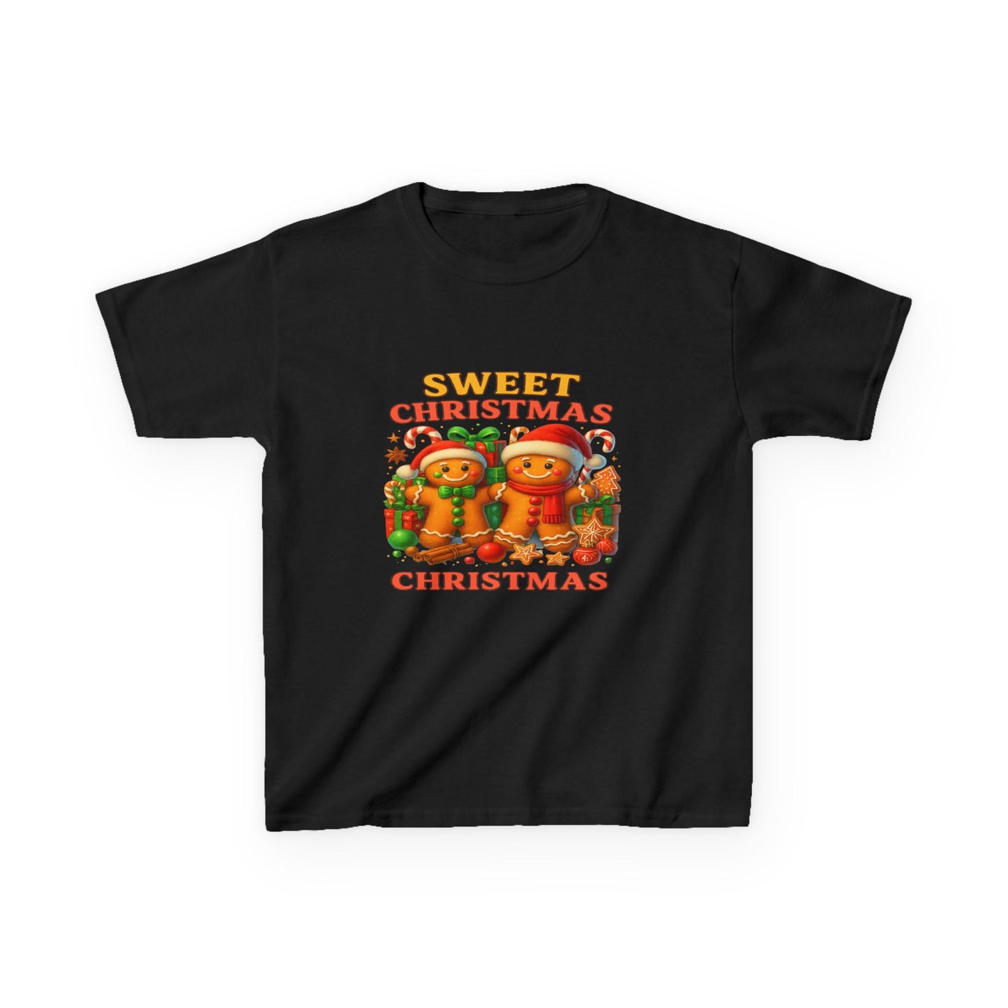 Sweet Christmas Gingerbread Dino Kids Tee