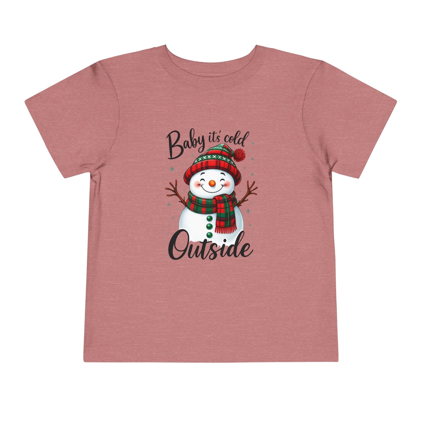 Baby It's Cold Outside Snowman Toddler Christmas Tee