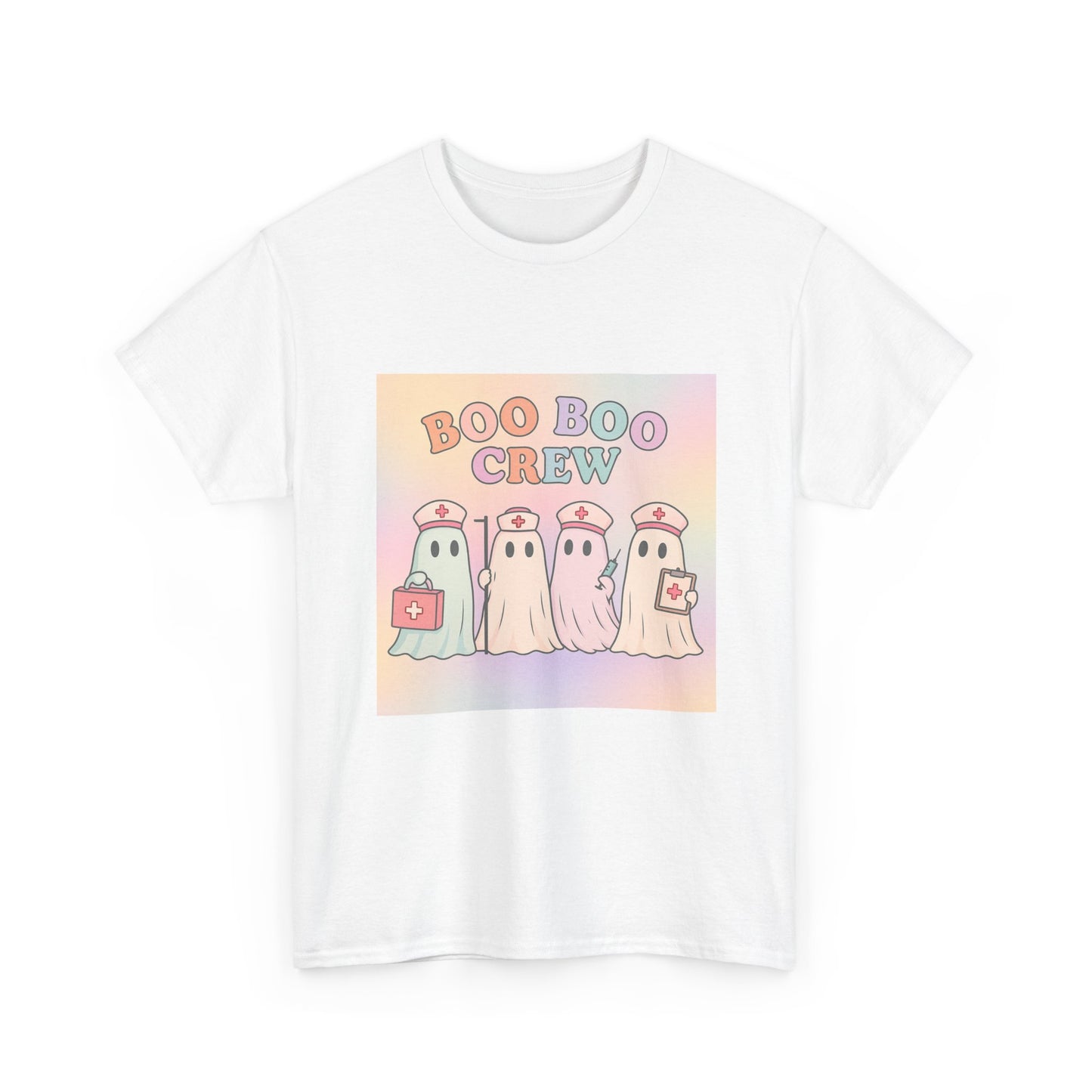 Boo Boo Crew Nurse Ghost T-Shirt – Cute Pastel Halloween Medical Tee