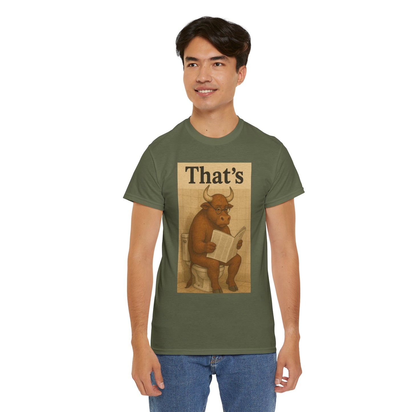 Bull on Toilet Unisex Tee