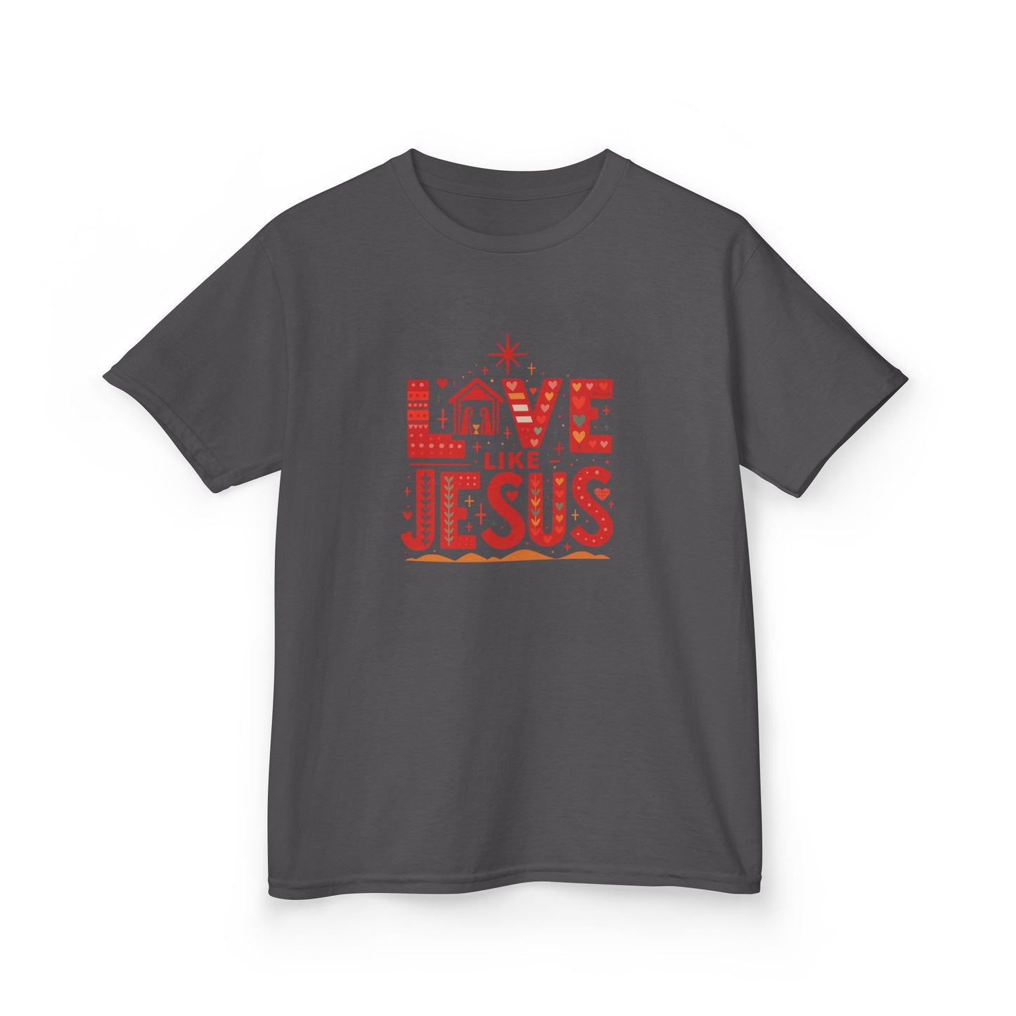 Love Like Jesus Christmas Dinosaur Kids Tee