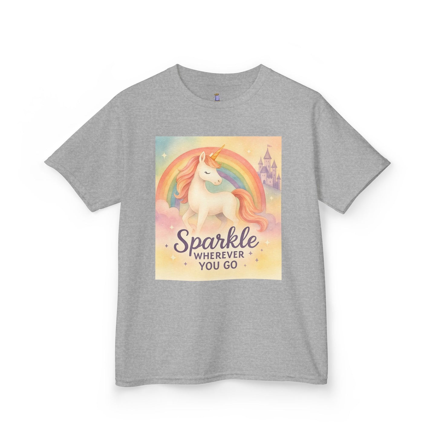 Kids Tee sprinkle where ever you go unicorn in the clouds