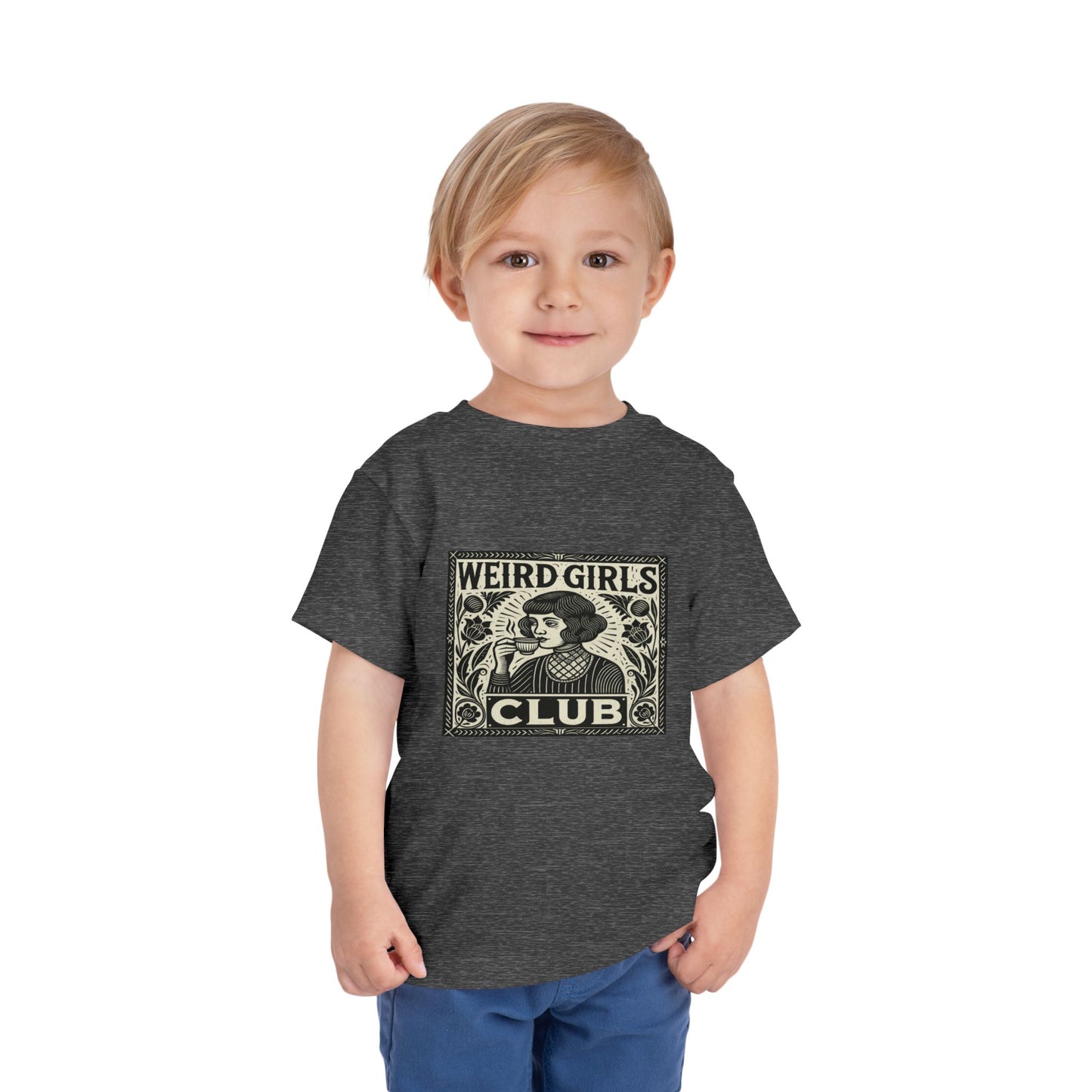 Weird Girls Club Tee - Vintage Linocut Christmas