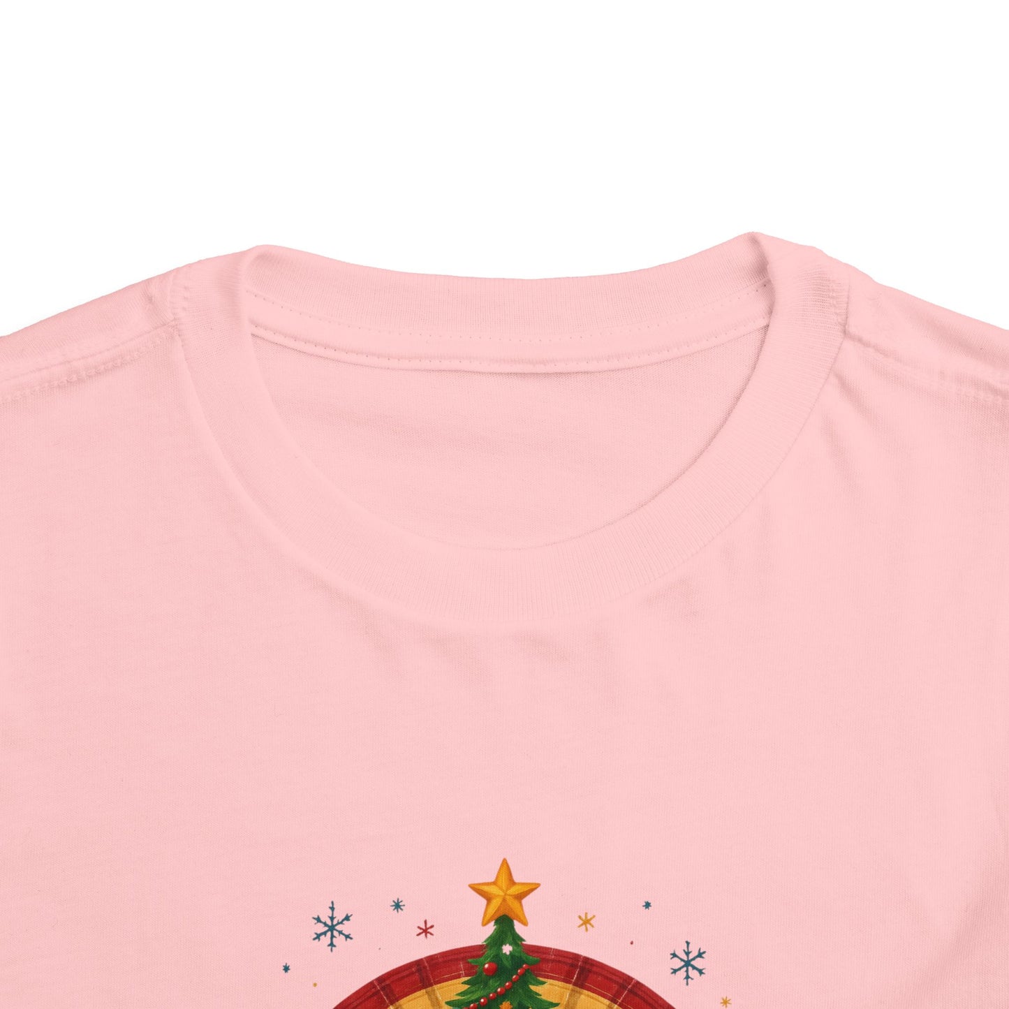 Merry Christmas Plaid Rainbow Tree Toddler Tee