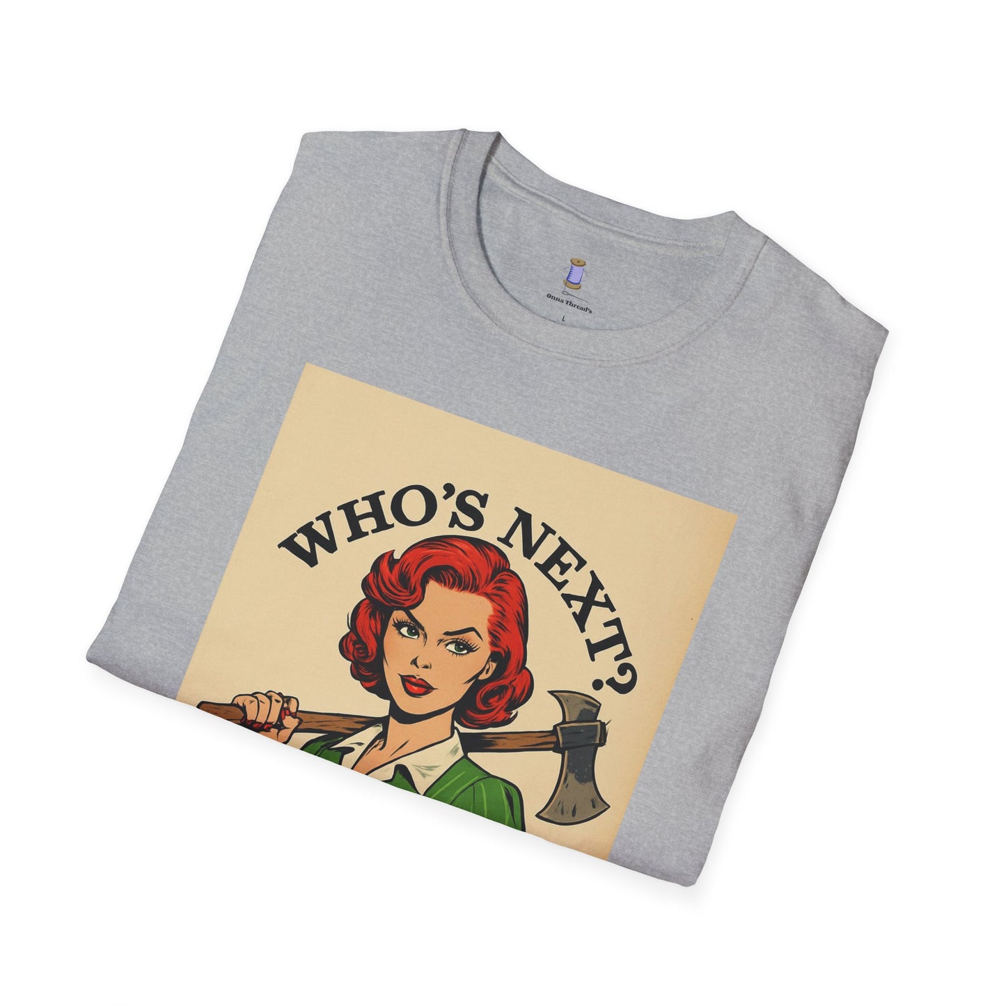 Bold Retro Graphic Tee - 'Who's Next?'