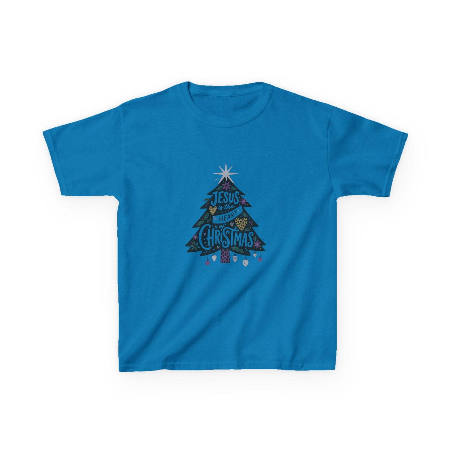 Jesus is the Heart of Christmas Tee - Dinosaur Kids Shirt