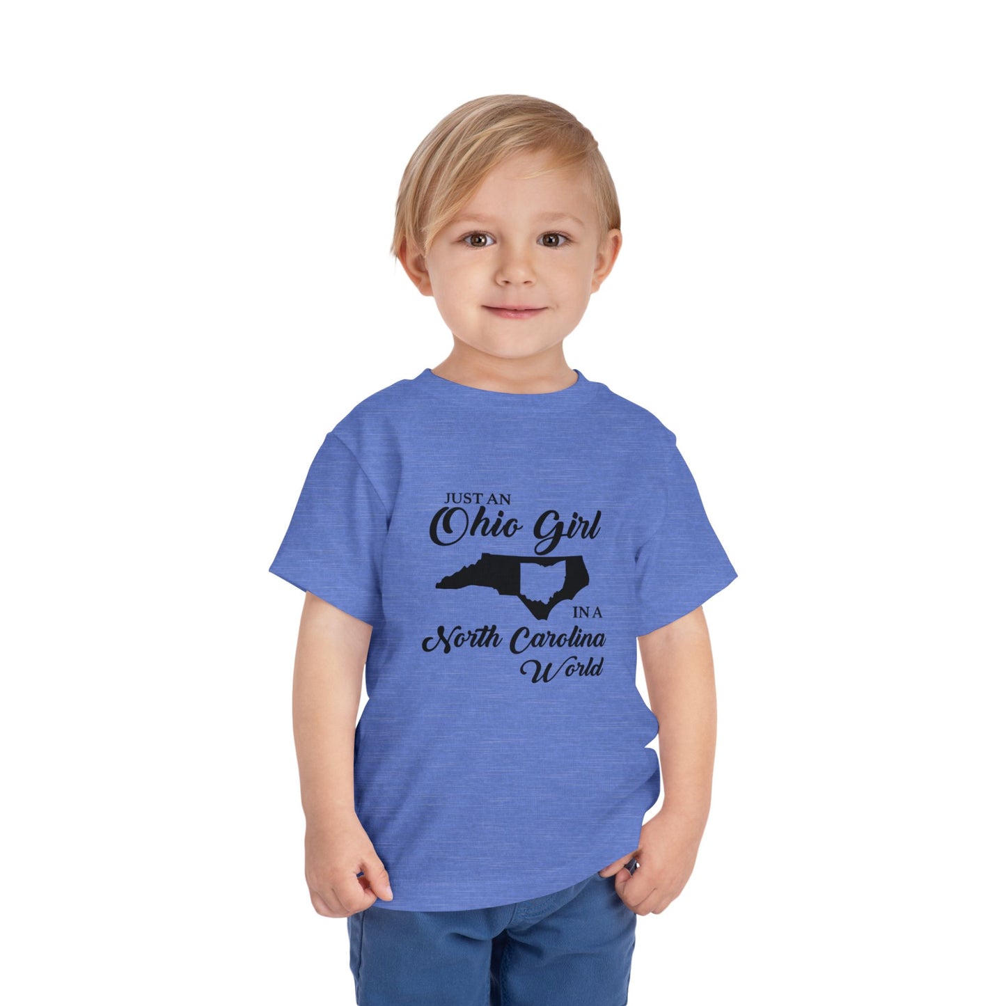 Toddler Tee Ohio Girl in North Carolina World Design Shirt