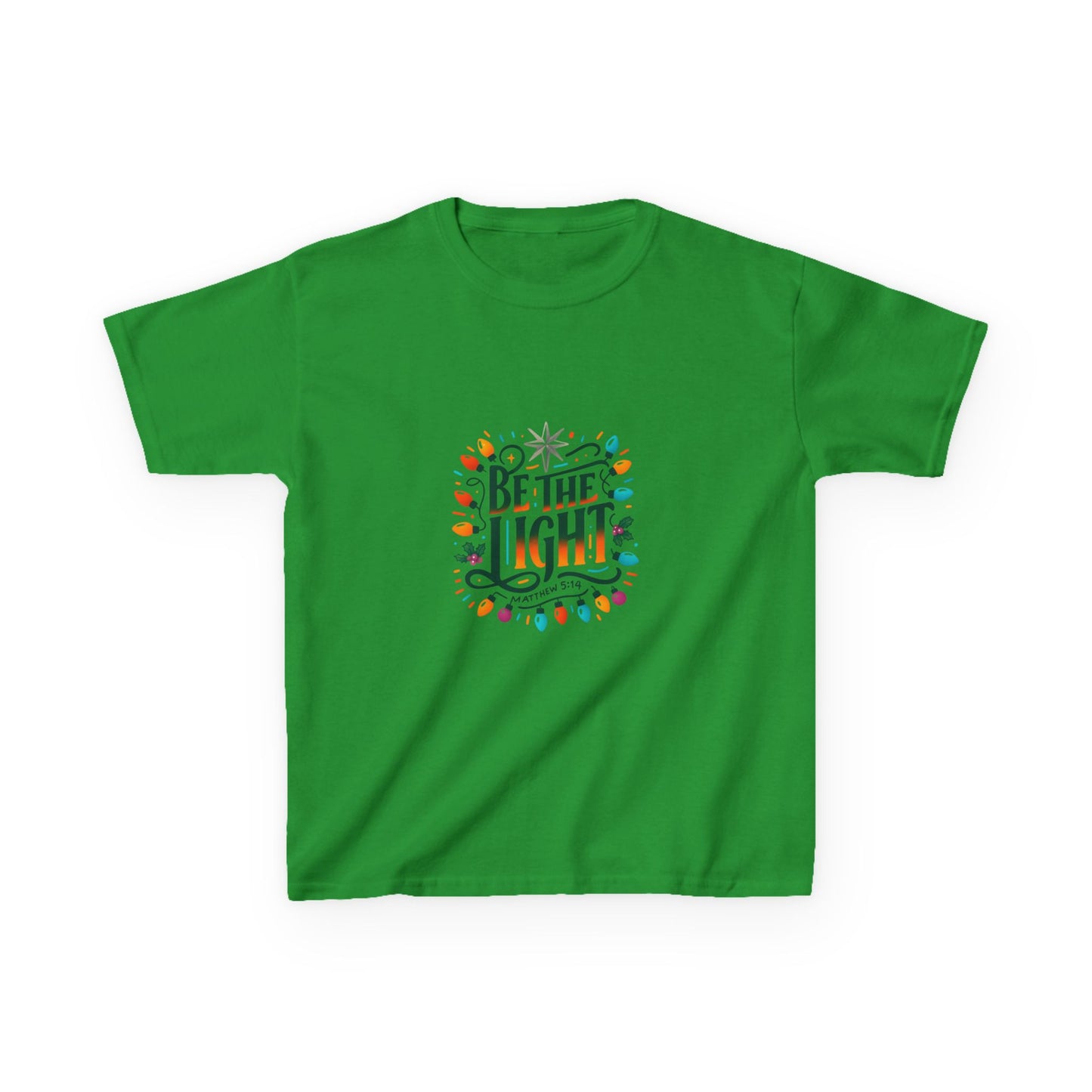 Be the Light Christmas Dinosaur Kids Tee