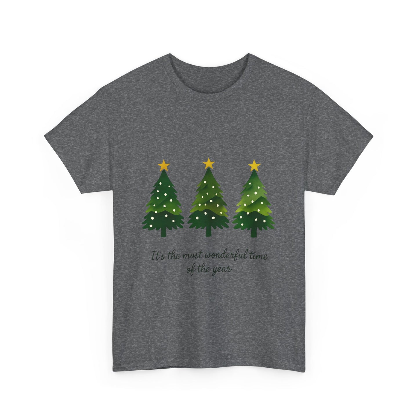 Christmas Tee - Festive Watercolor Trees Holiday Shirt