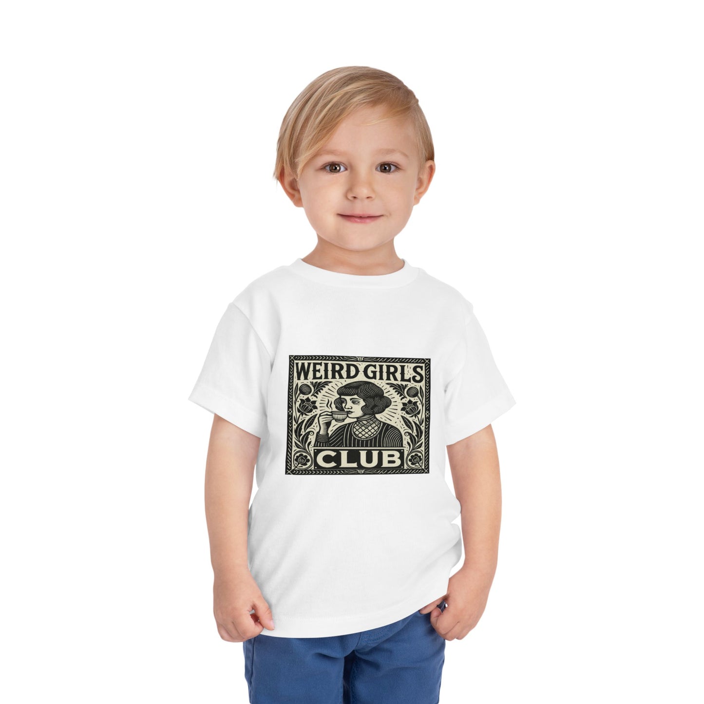 Weird Girls Club Tee - Vintage Linocut Christmas