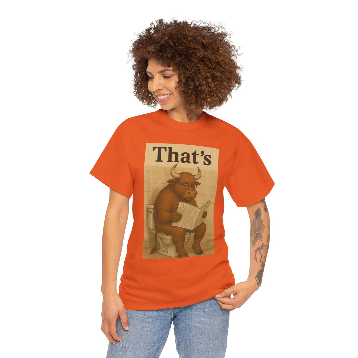 Bull on Toilet Unisex Tee