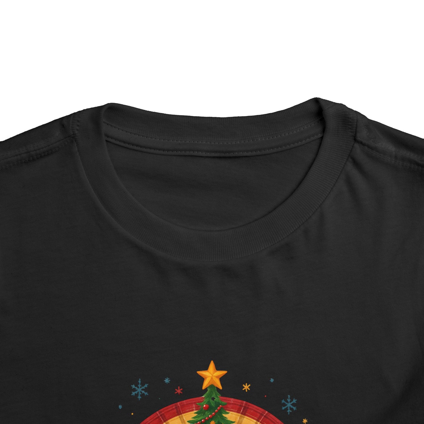 Merry Christmas Plaid Rainbow Tree Toddler Tee
