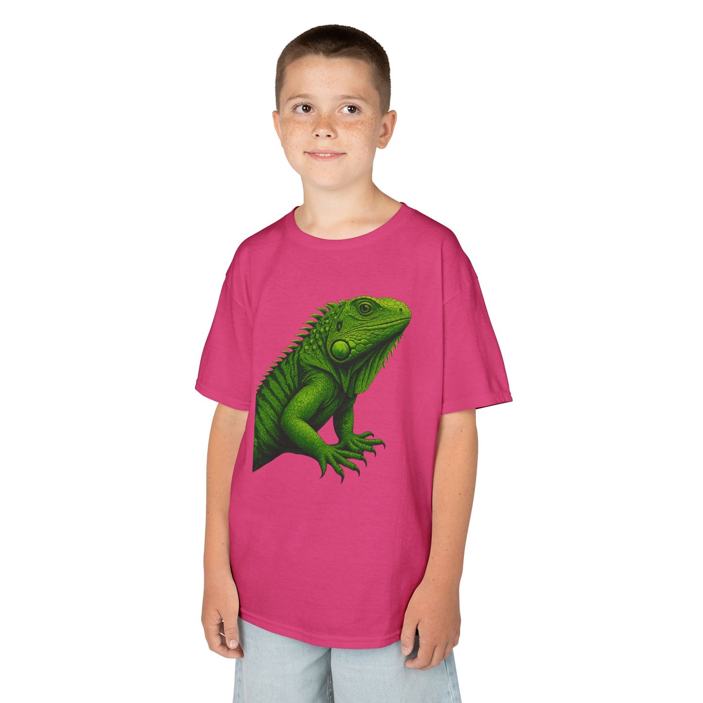 Green Iguana Kids Tee - Fun Shirt for Nature Lovers, Birthday Gift, Summer Wear, Animal Lovers, Eco-Friendly Clothing