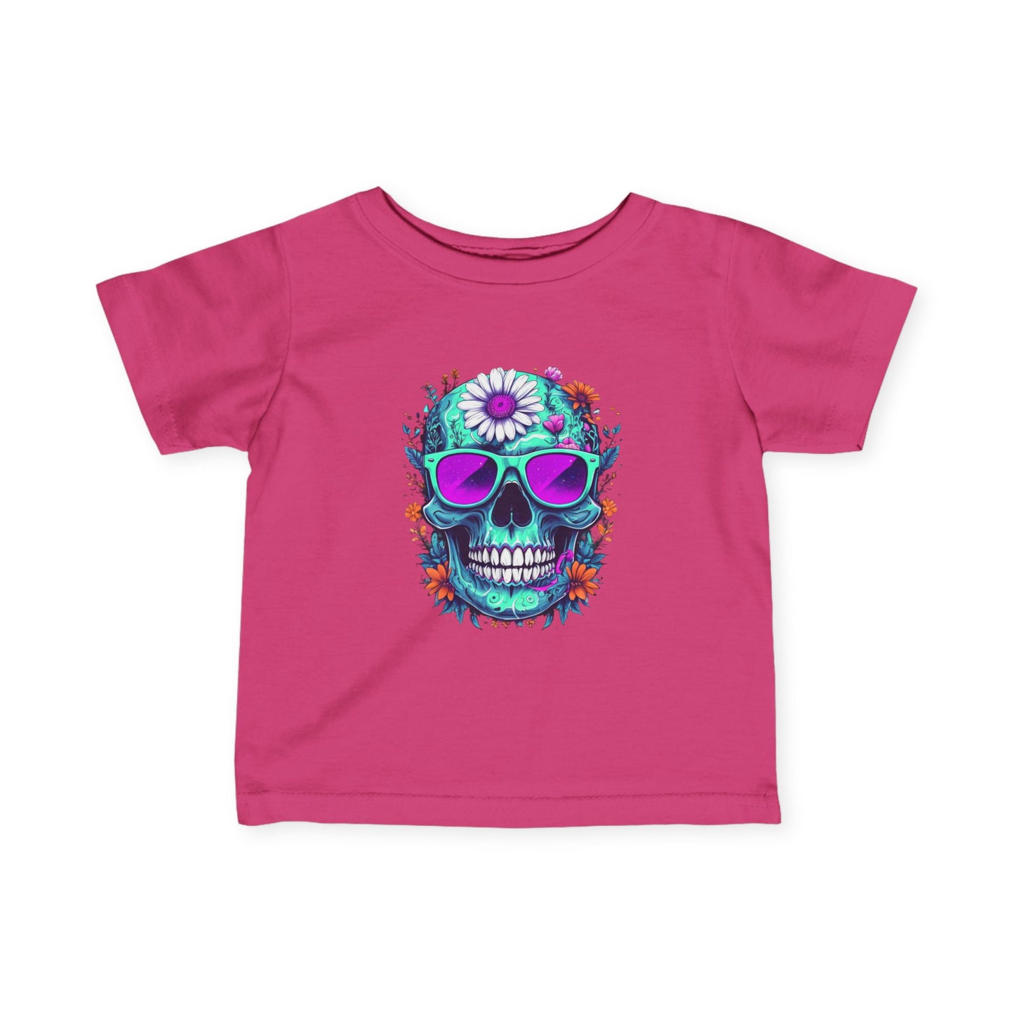 Colorful Skull Infant Tee - Trendy Baby Clothes, Unique Baby Gift, Toddler Party Outfit, Day of the Dead Tee, Fun Kid’s Apparel