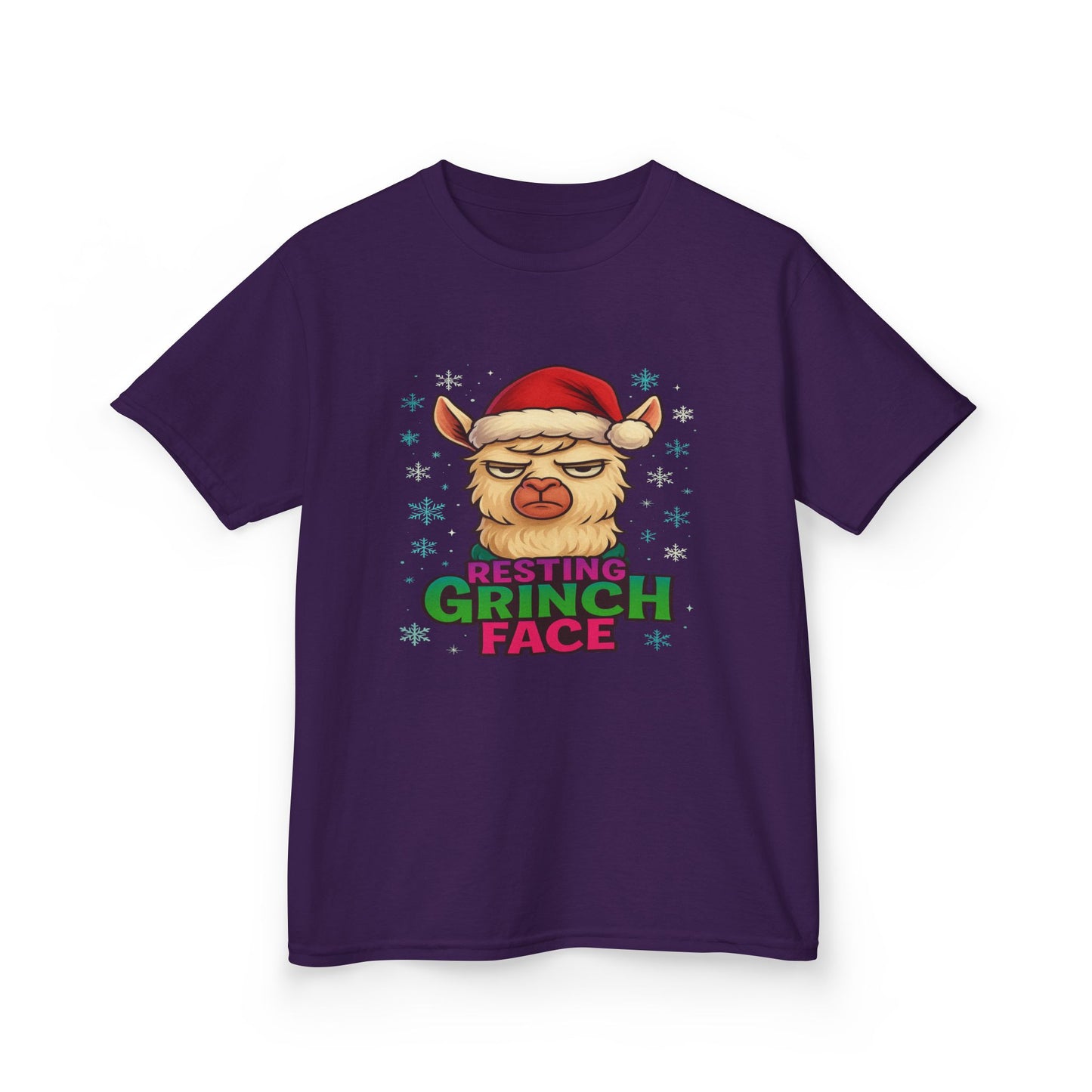 Grumpy Llama Christmas Tee - Resting Grinch Face