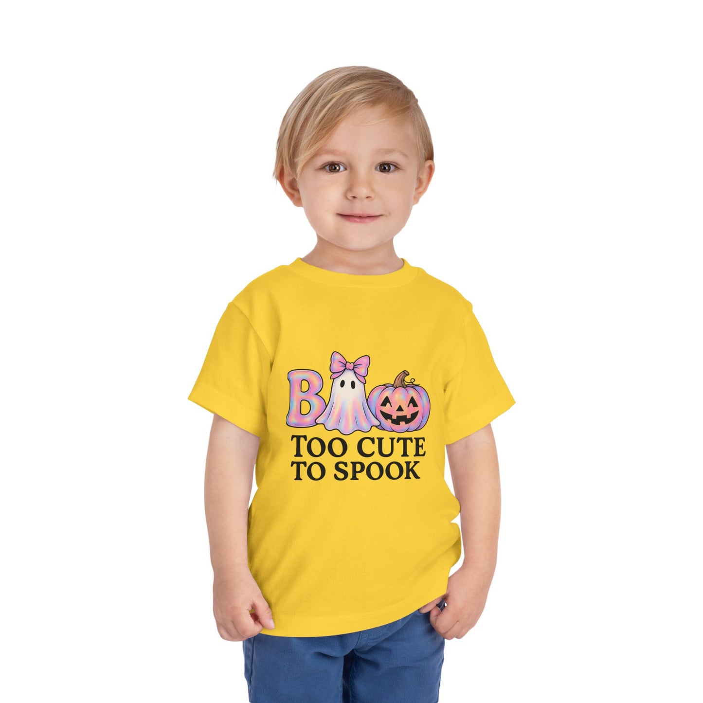 Boo! Too Cute to Spook Halloween Toddler Tee