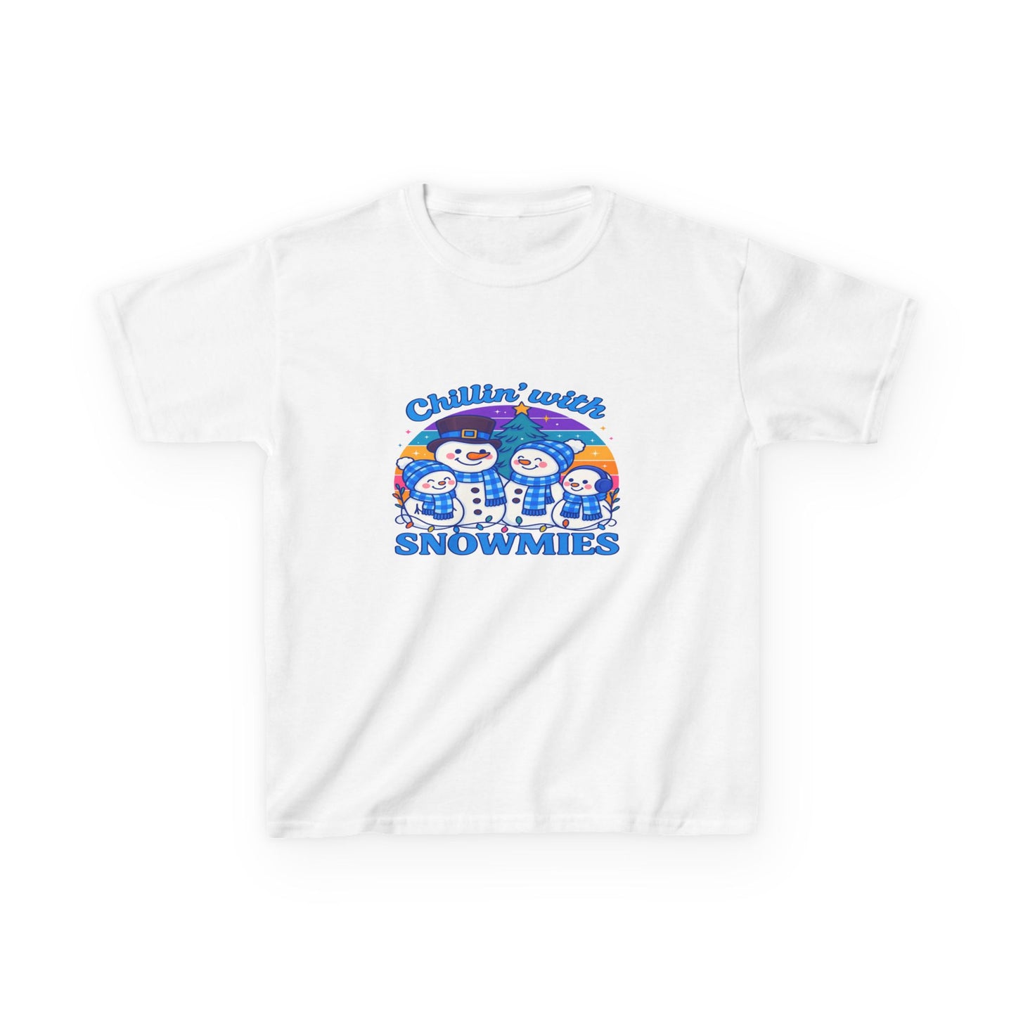 Chillin' with Snowmies Holiday Tee - Retro Christmas