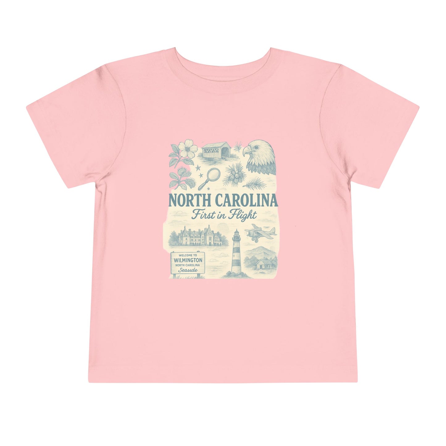 Toddler Tee - NC Landmarks Vintage First in Flight Design