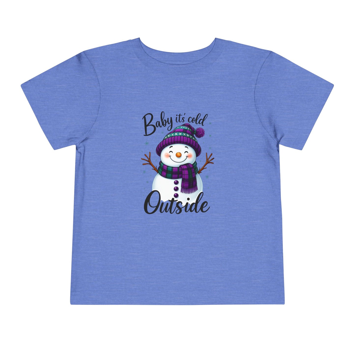 Baby It's Cold Outside Snowman Toddler Christmas Tee