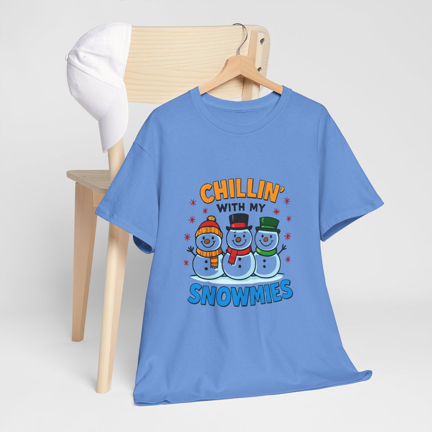 Relajándome con mis amigos de la nieve - Camiseta de concienciación sobre el cáncer
